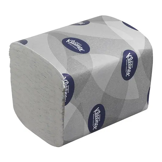 Бумага туалетная листовая Kimberly-Clark Kleenex 2-слойная, 200лист/пач, белая, фото 1