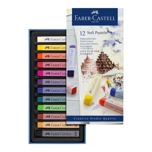 Пастель Faber-Castell &quot;Soft pastels&quot;, 12 цв., картон. упак., фото 3