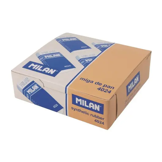 Ластик Milan &quot;4024&quot;, прямоугольный, синтетический каучук, картонный держатель, 50*23*9мм, фото 2
