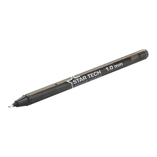 Ручка шариковая PenSan &quot;Star Tech&quot; черная, 1мм, игольчатый стержень, на масляной основе, фото 1