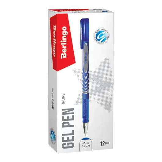 Ручка гелевая Berlingo &quot;G-Line&quot; синяя, 0,5мм, игольчатый стержень, фото 2