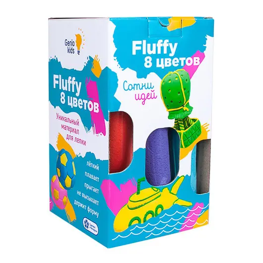 Воздушный пластилин Genio Kids “Fluffy&quot;, 8 цветов, фото 1