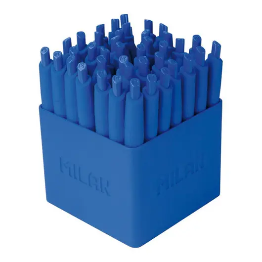 Ручка шариковая автоматическая Milan &quot;mini P1touch&quot; синяя, 1,0мм, в пластиковом стакане, фото 3