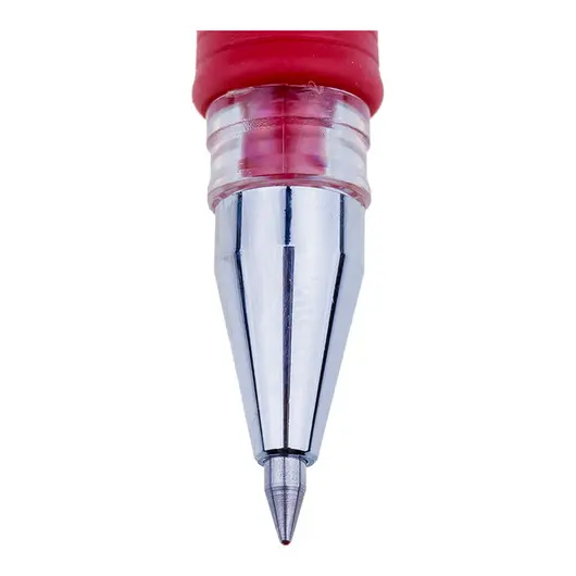 Ручка гелевая Crown &quot;Hi-Jell Grip&quot; красная, 0,5мм, грип, фото 2