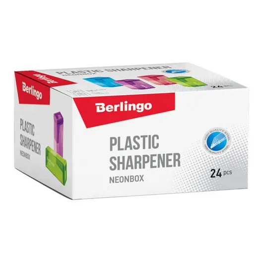 Точилка пластиковая Berlingo &quot;NeonBox&quot;, 1 отверстие, контейнер, ассорти, фото 6