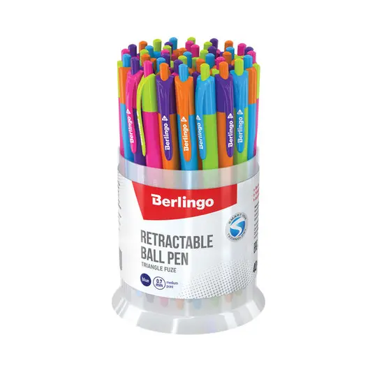 Ручка шариковая автоматическая Berlingo &quot;Triangle Fuze RT&quot;, синяя, 0,7мм, трехгранный корпус, фото 3
