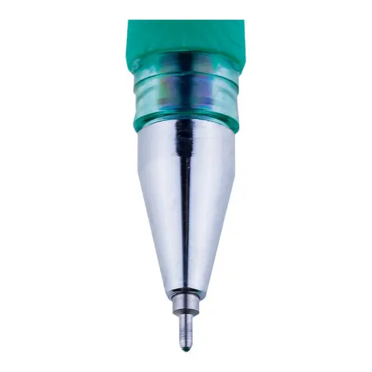 Ручка гелевая Crown &quot;Hi-Jell Needle Grip&quot; зеленая, 0,7мм, грип, игольчатый стержень, штрих-код, фото 2