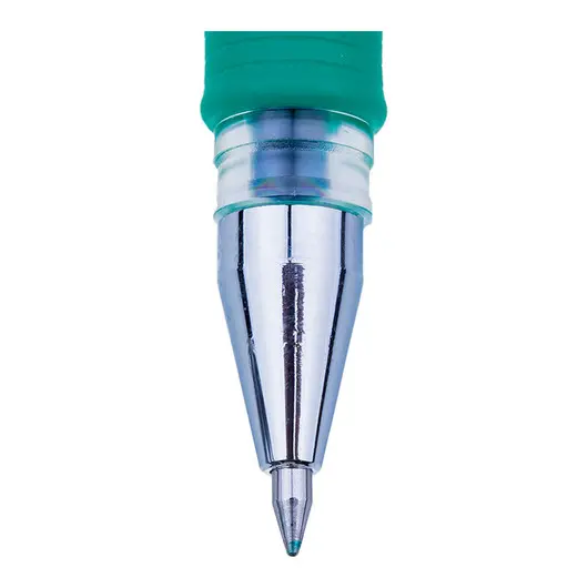 Ручка гелевая Crown &quot;Hi-Jell Grip&quot; зеленая, 0,5мм, грип, фото 2