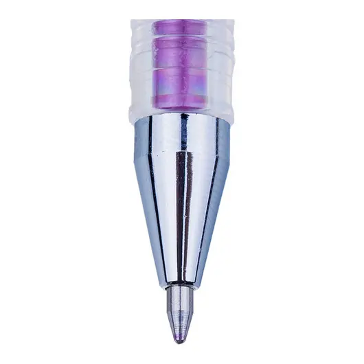 Ручка гелевая Crown &quot;Hi-Jell Metallic&quot; розовая металлик, 0,7мм, фото 2