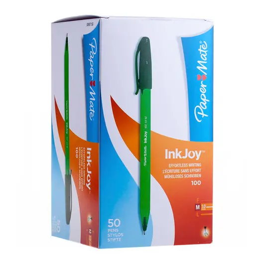 Ручка шариковая Paper Mate &quot;InkJoy 100&quot; зеленая, 1,0мм трехгран., фото 3