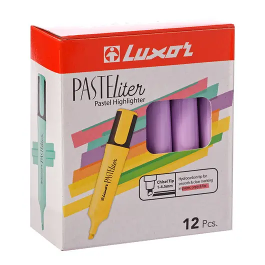 Текстовыделитель Luxor &quot;Pasteliter&quot; пастельный, цвет лаванда  1-5мм, фото 4