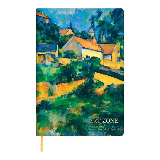 Записная книжка А6 80л. ЛАЙТ, кожзам, Greenwich Line &quot;Vision. Cezanne. Turning Road&quot;, тон. блок, цв., фото 2