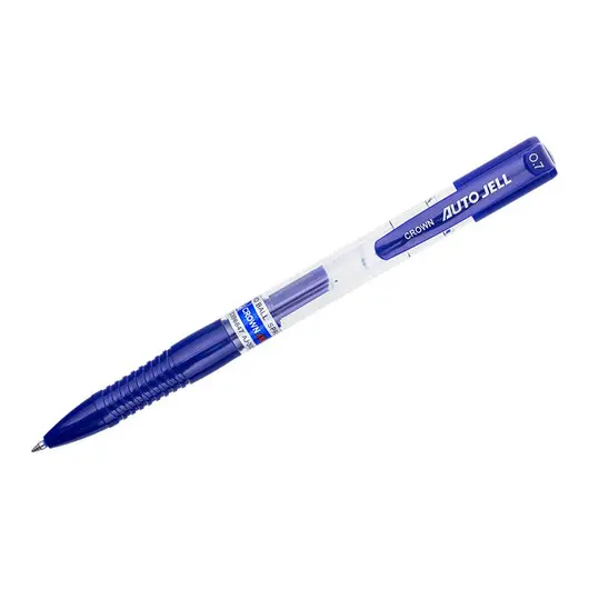 Ручка гелевая автоматическая Crown &quot;Auto Jell&quot; синяя, 0,7мм, фото 2