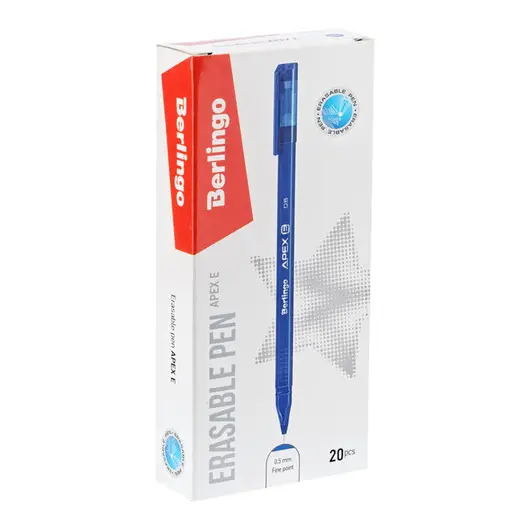 Ручка гелевая стираемая Berlingo &quot;Apex E&quot;, синяя, 0,5мм, трехгранная, фото 3
