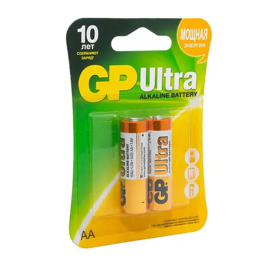 Батарейка GP Ultra AA (LR06) 15AU алкалиновая, BC2, фото 2