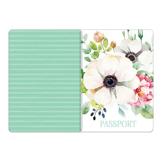 Обложка для паспорта OfficeSpace фотопечать, ПВХ, &quot;Цветы&quot;  ассорти, фото 4