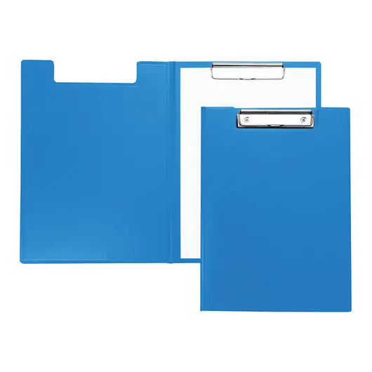 Папка-планшет с зажимом OfficeSpace А4, пластик, синий, фото 2