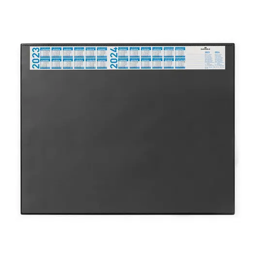 Настольное покрытие Durable, 52*65см, с календарём на 4 года и прозрачным верхним листом, черное, фото 2