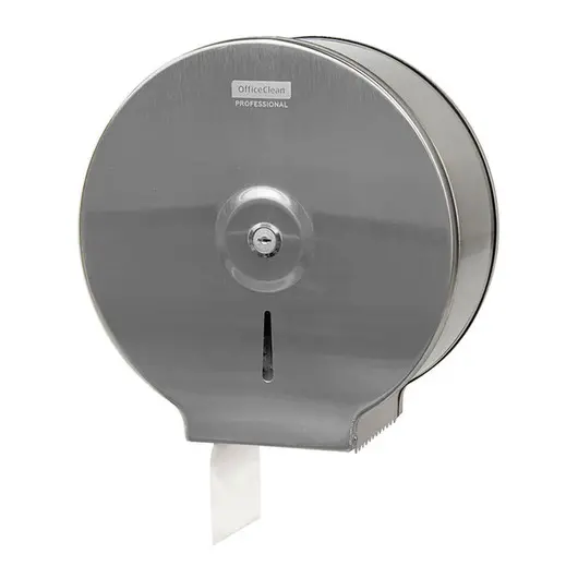 Диспенсер для туалетной бумаги OfficeClean Professional, нержавеющая сталь, фото 1