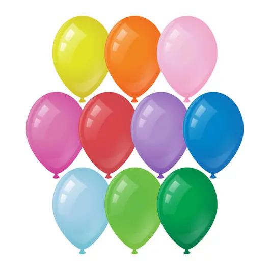 Воздушные шары,  50шт., М12/30см, MESHU, пастель, 10 цветов ассорти, фото 1