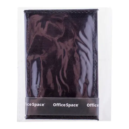 Обложка-карман для карт и пропусков OfficeSpace, 95*65мм, кожа тип 2, ассорти, фото 3