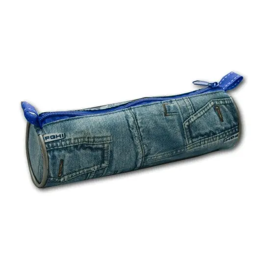 Пенал-тубус (косметичка) дизайн джинсы, размер 200х65 мм, ПТ-01, фото 1
