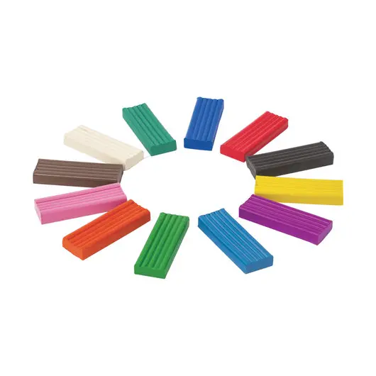 Пластилин классический BRAUBERG, 12 цветов, 240 г, со стеком, картонная упаковка, 103256, фото 3