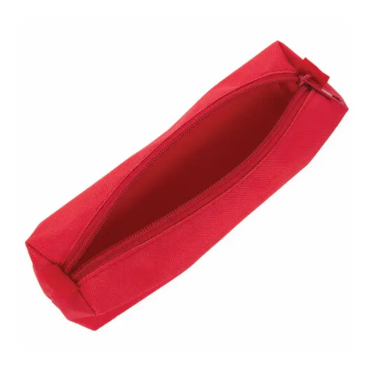 Пенал-тубус ПИФАГОР на молнии, текстиль, красный, 20х5 см, 104387, фото 5