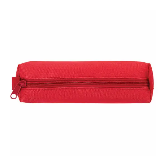 Пенал-тубус ПИФАГОР на молнии, текстиль, красный, 20х5 см, 104387, фото 3