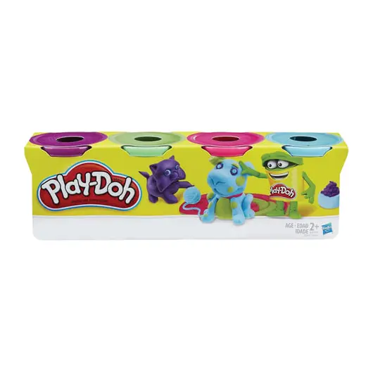 Пластилин PLAY-DOH Hasbro, 4 цвета, 546 г, баночки в коробке, B5517, фото 1