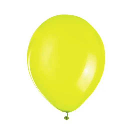 Шары воздушные ZIPPY (ЗИППИ) 10&quot; (25 см), комплект 50 шт., неоновые желтые, в пакете, 104185, фото 1
