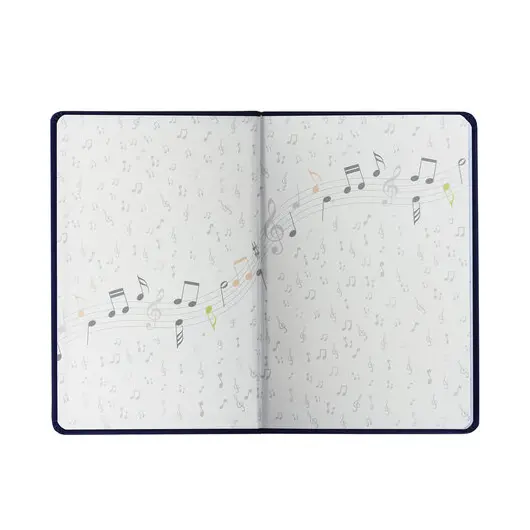 Дневник для музыкальной школы 48 л., обложка кожзам твердый, термотиснение, BRAUBERG, черный, 105502, фото 3