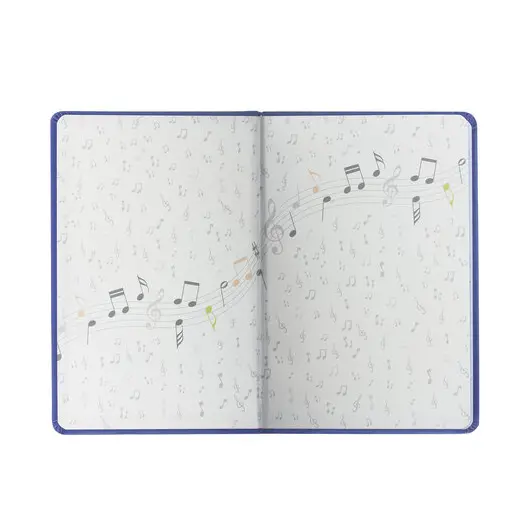 Дневник для музыкальной школы 48 л., обложка кожзам твердый, термотиснение, BRAUBERG, темно-синий, 105500, фото 4