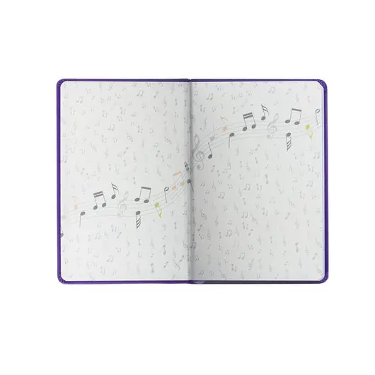 Дневник для музыкальной школы 48 л., обложка кожзам твердый, термотиснение, BRAUBERG, фиолетовый, 105499, фото 3