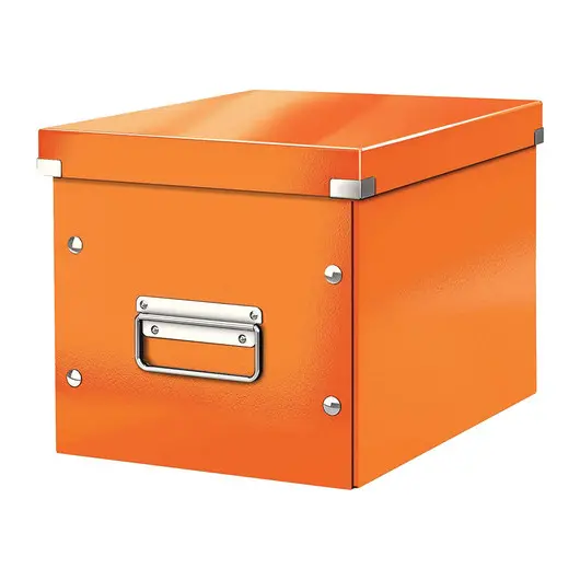 Короб архивный LEITZ &quot;Click &amp; Store&quot; L, 310х320х360 мм, ламинированный картон, разборный, оранжевый, 61080044, фото 1