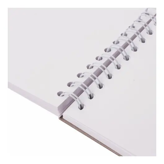 Скетчбук, белая бумага 100 г/м2, 190х190 мм, 60 л., гребень, жёсткая подложка, BRAUBERG ART &quot;DEBUT&quot;, 110998, фото 4