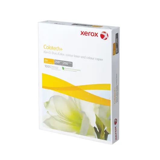 Бумага XEROX COLOTECH PLUS, А4, 200 г/м2, 250 л., для полноцветной лазерной печати, А++, Австрия, 170% (CIE), 003R97967, фото 1