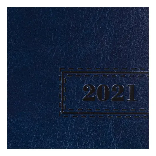 Еженедельник 2021 МАЛЫЙ ФОРМАТ (95*155мм), А6, BRAUBERG Imperial, кожзам, синий, код, 111555, фото 4