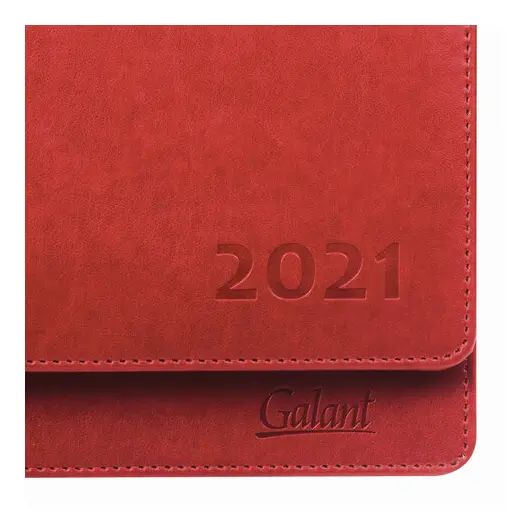 Планинг 2021 (305*140мм), GALANT Ritter, кожзам, красный, код 1С, 111513, фото 3