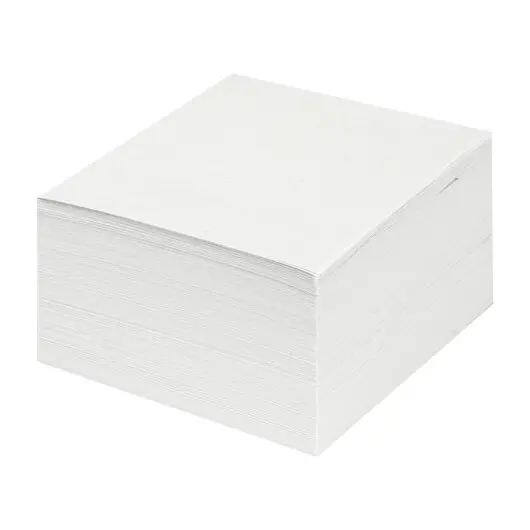 Блок для записей STAFF непроклеенный, куб 8*8*4 см, белый, белизна 70-80%, ХХХХХХ, фото 3