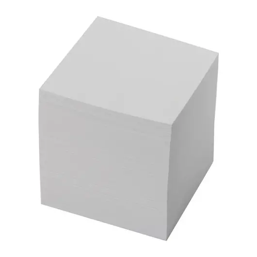 Блок для записей BRAUBERG в подставке прозрачной, куб 9х9х9 см, белый, белизна 95-98%, 122223, фото 3