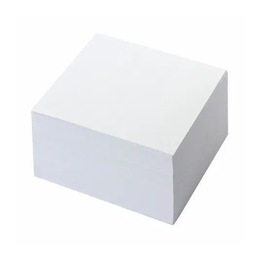 Блок для записей BRAUBERG в подставке прозрачной, куб 9х9х5 см, белый, белизна 95-98%, 122224, фото 3