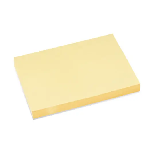 Блок самоклеящийся (стикеры) BRAUBERG, ПАСТЕЛЬНЫЙ, 76х102 мм, 100 листов, желтый, 122691, фото 2