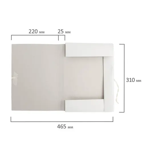 Папка для бумаг с завязками картонная BRAUBERG, гарантированная плотность 300 г/м2, до 200 листов, 124567, фото 7