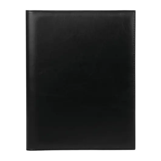 Папка адресная из натуральной кожи без надписи, формат А4, 32х25х1 см, черная, индивидуальная упаковка, 7-40., фото 5