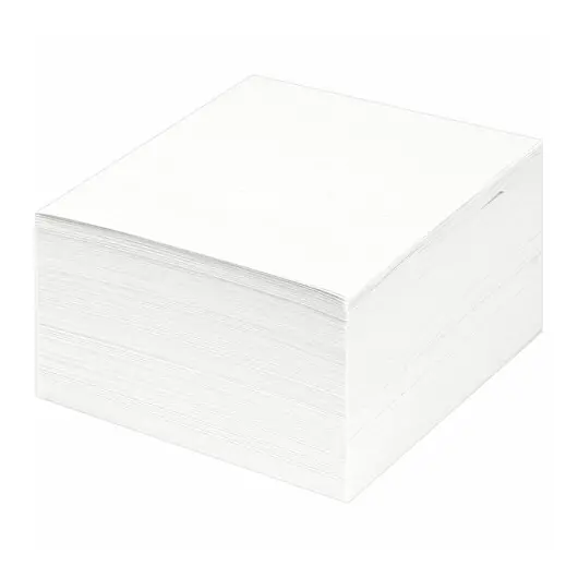 Блок для записей STAFF непроклеенный, куб 8х8х4 см, белый, белизна 90-92%, 126368, фото 2