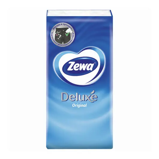 Платки носовые ZEWA Delux, 3-х слойные, 10 шт. х (спайка 10 пачек), 51174, фото 2