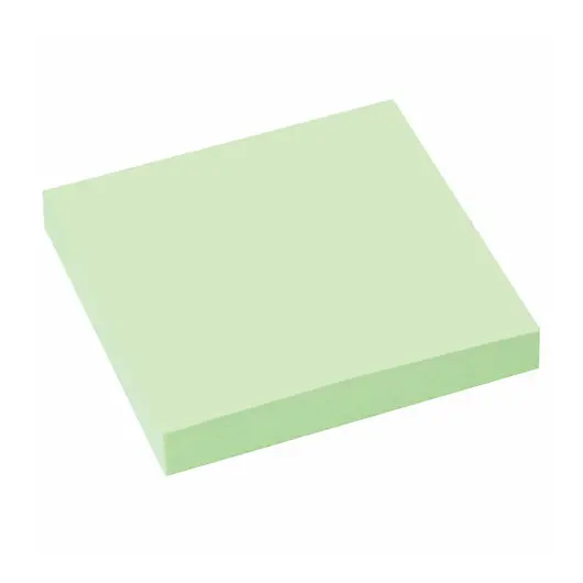 Блок самоклеящийся (стикеры), STAFF, 76х76 мм, 100 листов, зеленый, 126498, фото 2