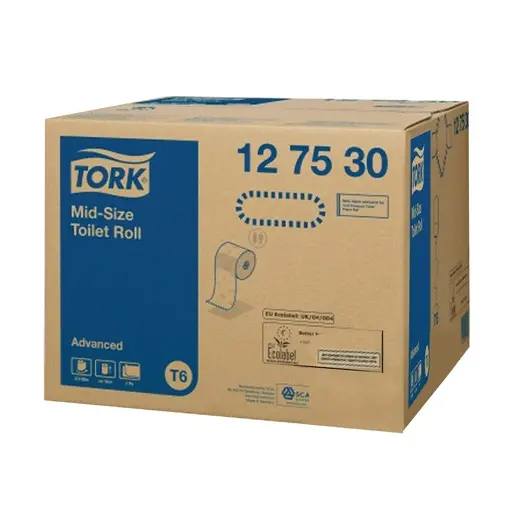 Бумага туалетная 100 м, TORK (Система Т6), комплект 27 шт., Advanced, 2-слойная, белая, 127530, фото 2