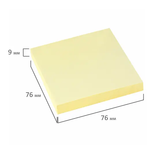 Блок самоклеящийся (стикеры), STAFF, 76х76 мм, 100 листов, желтый, 126496, фото 5